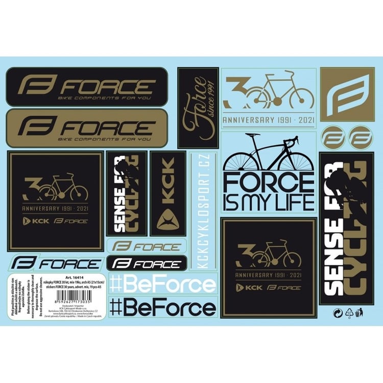 Set sticker mix Force 30 Years, 19 bucati-A5 - PlayBike.ro