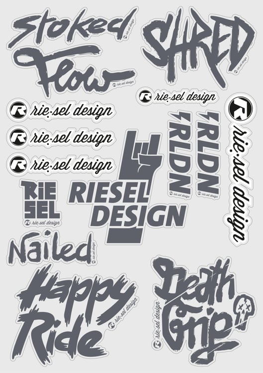 Stickere Riesel Design mono:chrome - PlayBike.ro