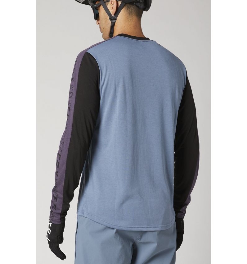 Bluza FOX Ranger DR LS Blue - PlayBike.ro