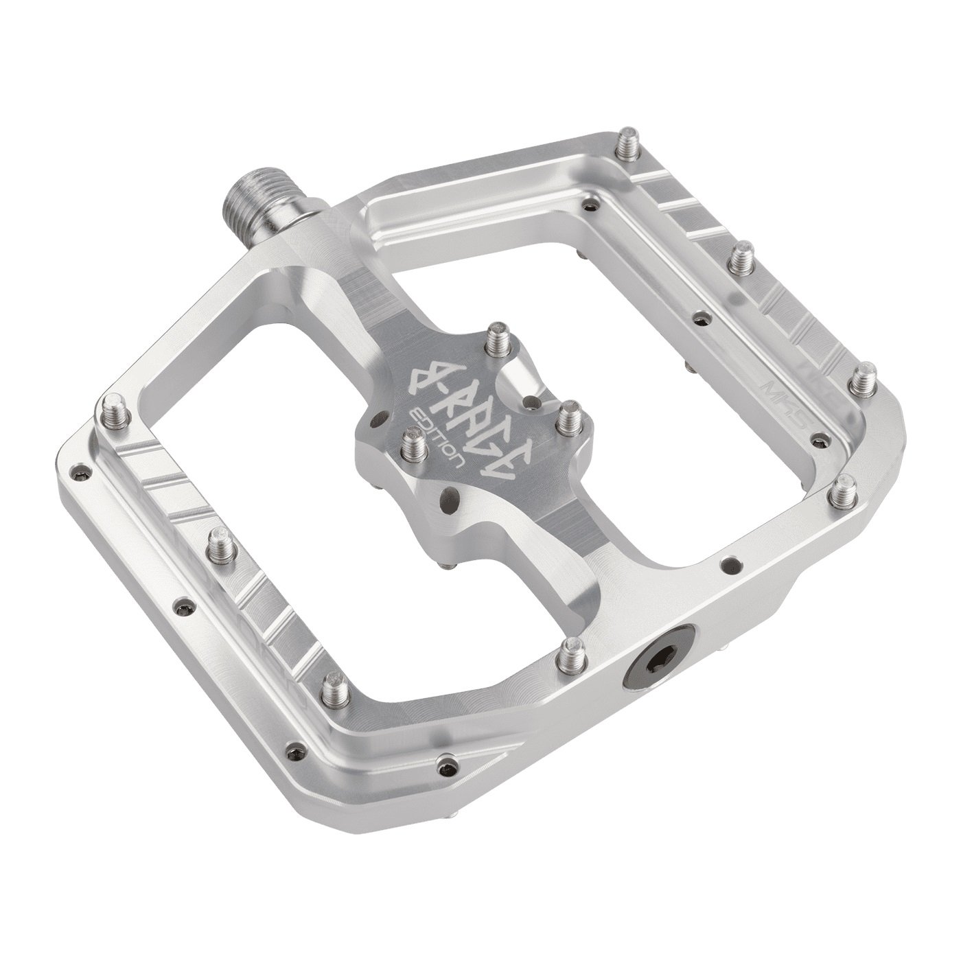 Pedale Burgtec Penthouse Flat MK5 B-Rage edition Rhodium Silver