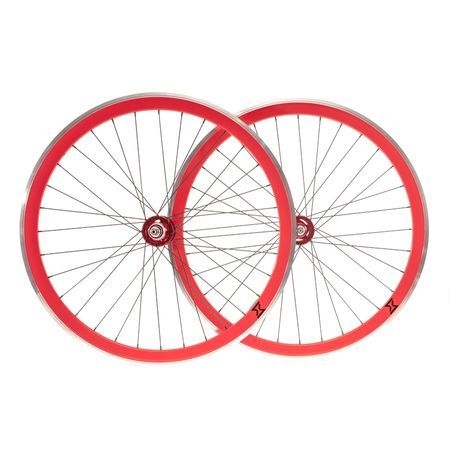 Set Roti Single Speed Fixie SXT 700 32H 40 mm Rosu PlayBike.ro