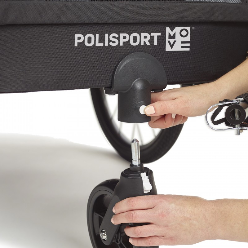 Remorca Carucior Transport Copii Bicicleta Polisport Albastru