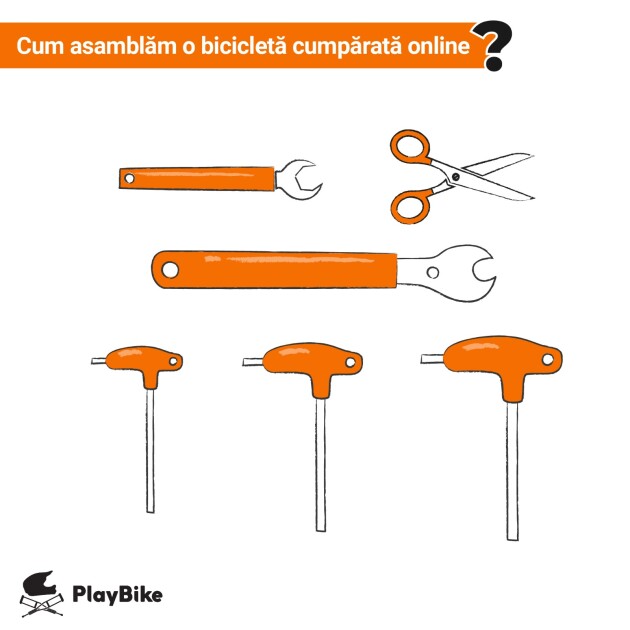 Instrucțiuni de asamblare pentru bicicletele comandate online